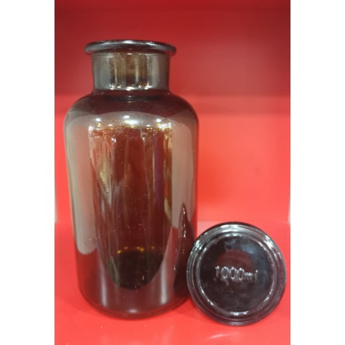 Cam Kapaklı 1000 ml Amber Şişe - FZU05