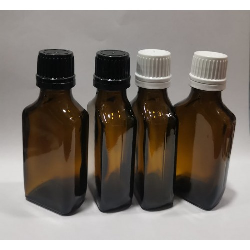 30cc Amber Yassı Şişe - AY020