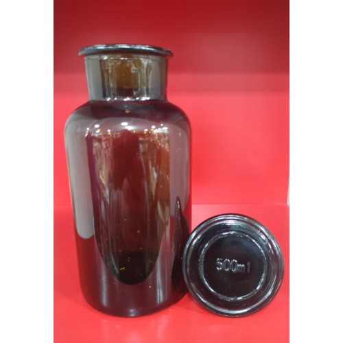 Cam Kapaklı 500 ml Amber Şişe - FZU04